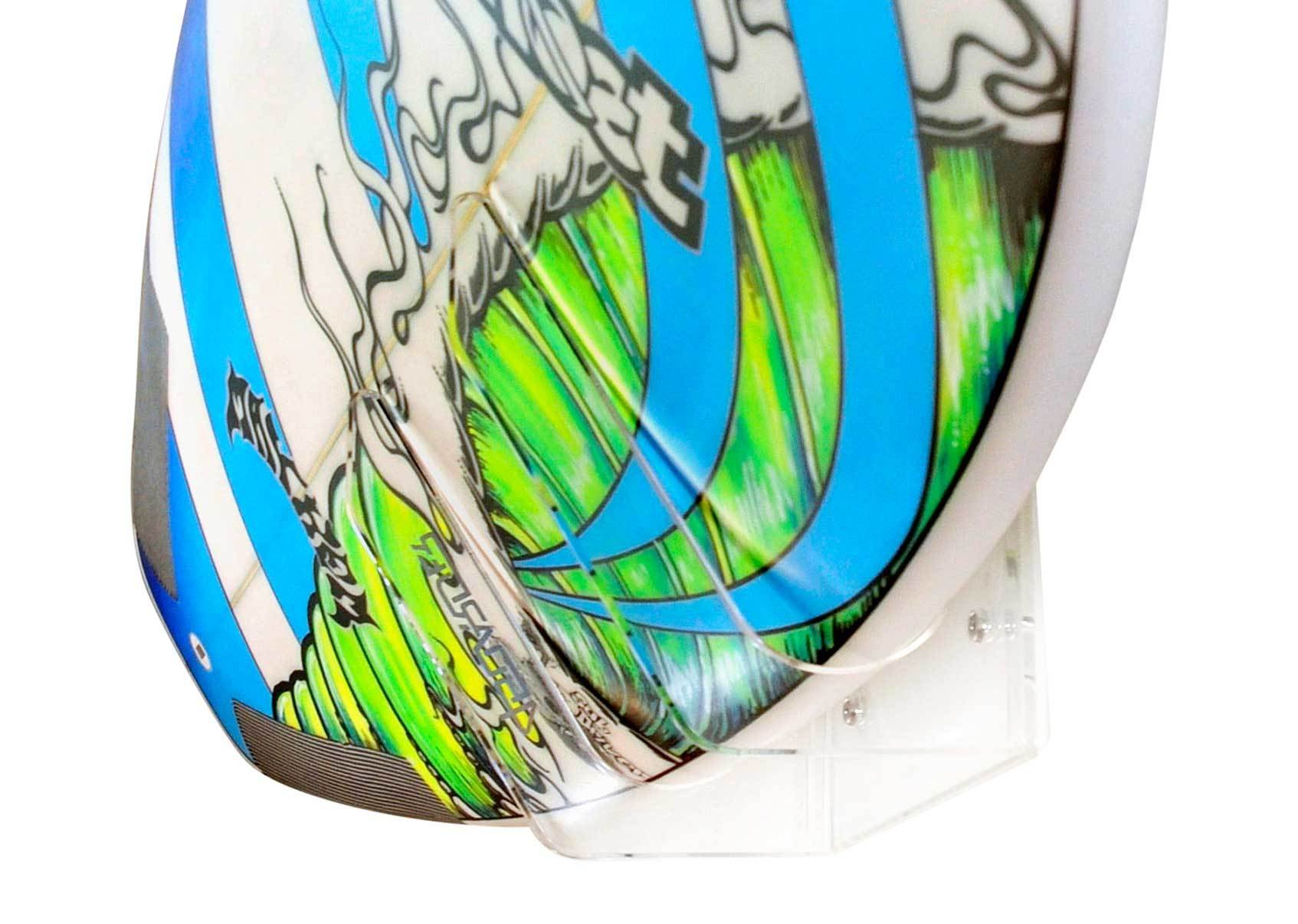 WAVE Wand-halter Wand-halterung Regal für Wellenreiter Longboard Surfboard Surfbrett SHortboard, transparent