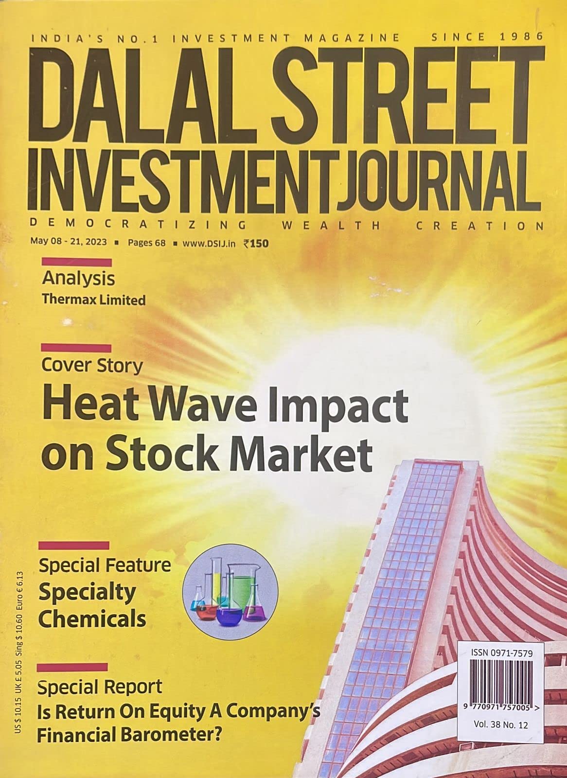 Dalal Street Investment Journal 08-21 May 2023 - Cover Story: Heat Wave Impact on Stock Market, MF Investing During Volatile Market