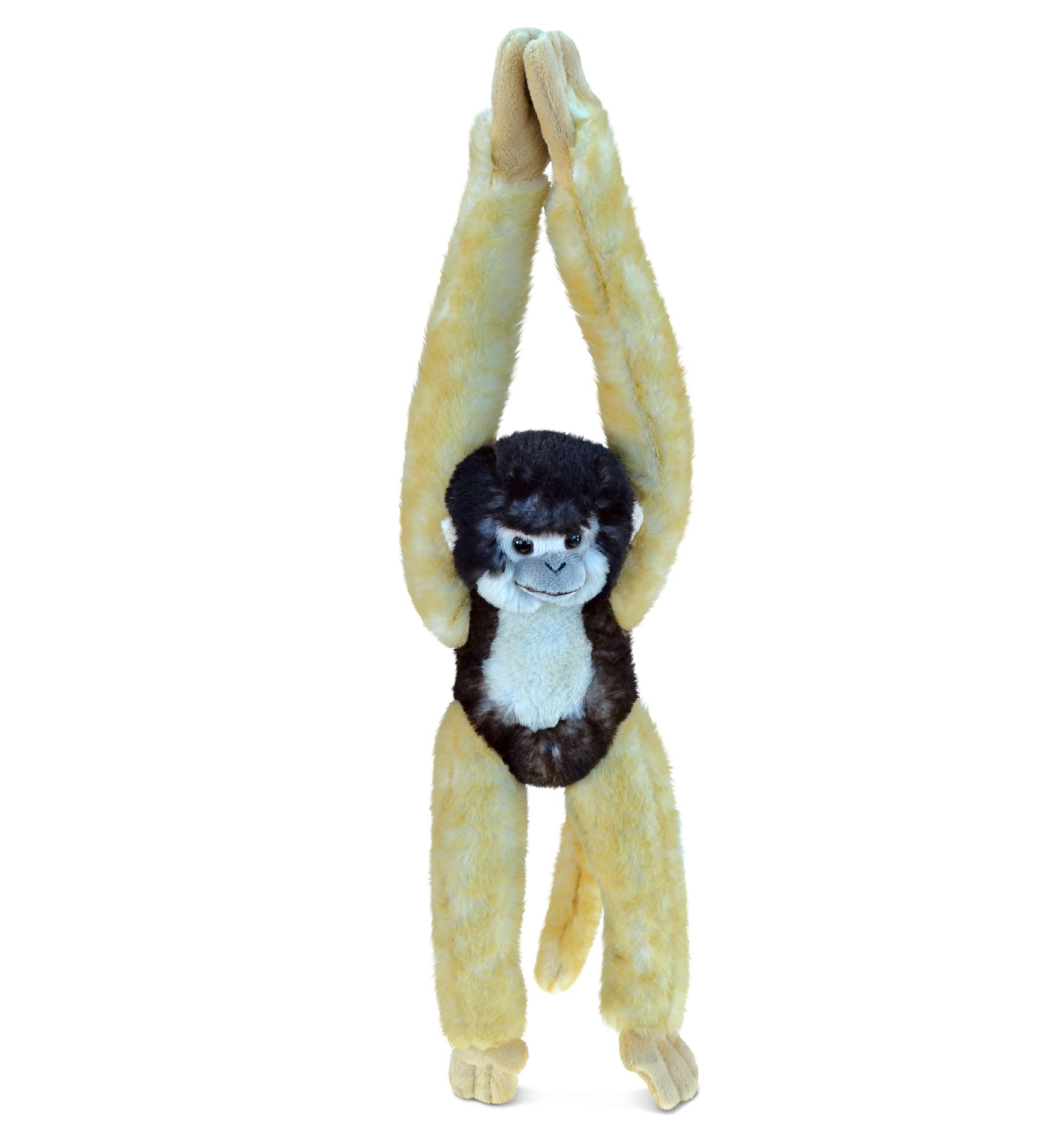 DolliBu Plush Hanging Squirrel Monkey Stuffed Animal - Soft Plush Huggable Long Arms Monkey, Adorable Zoo Plush Toy, Cute Jungle Cuddle Gift for Kids & Adults - 21"