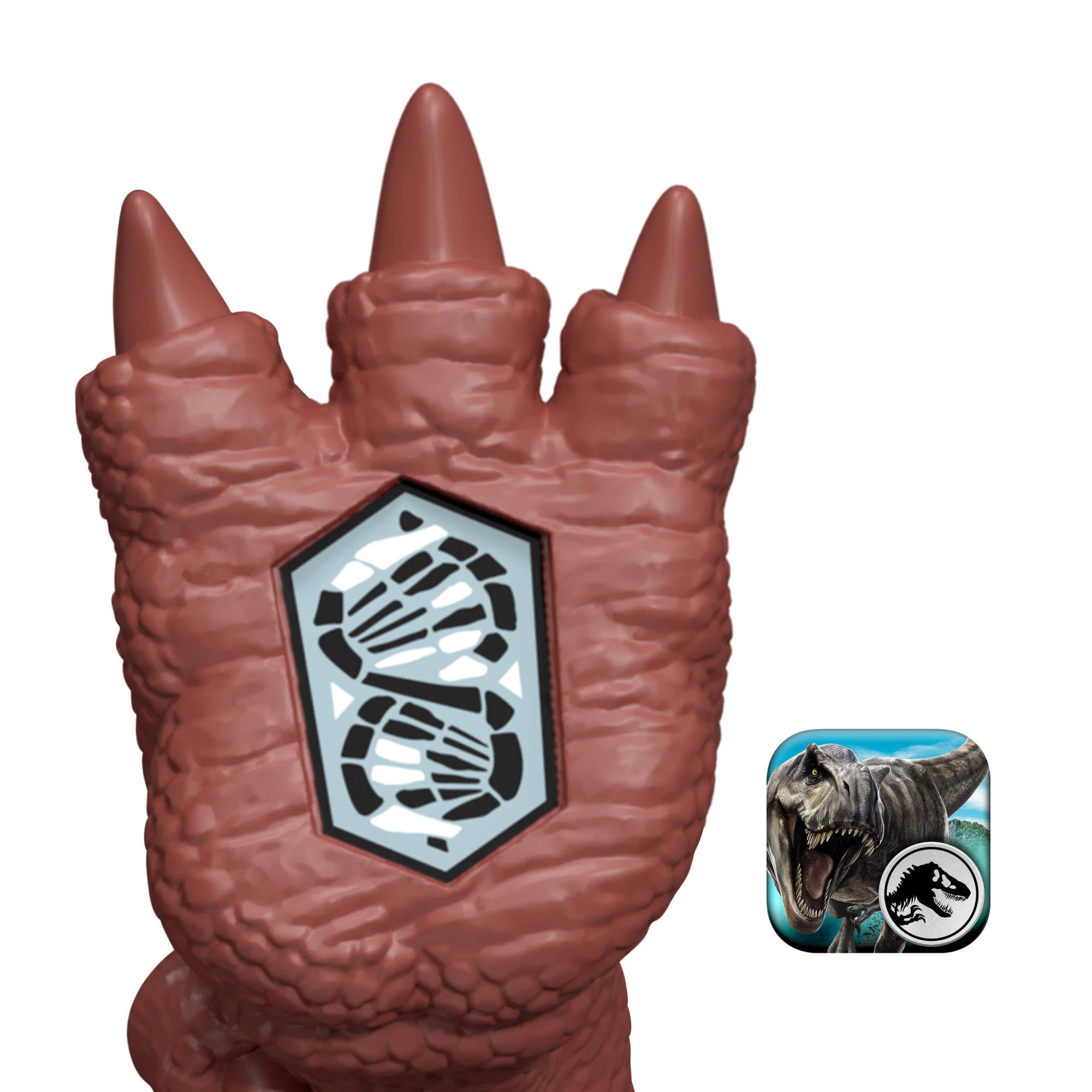 Mattel Jurassic World: El Renacer, Rugido salvaje Aucasaurio Juguete de dinosaurio, aucasaurio con ataque de mordisco en múltiples direcciones y sonido, controlados con la cola, juego digital, JGB88