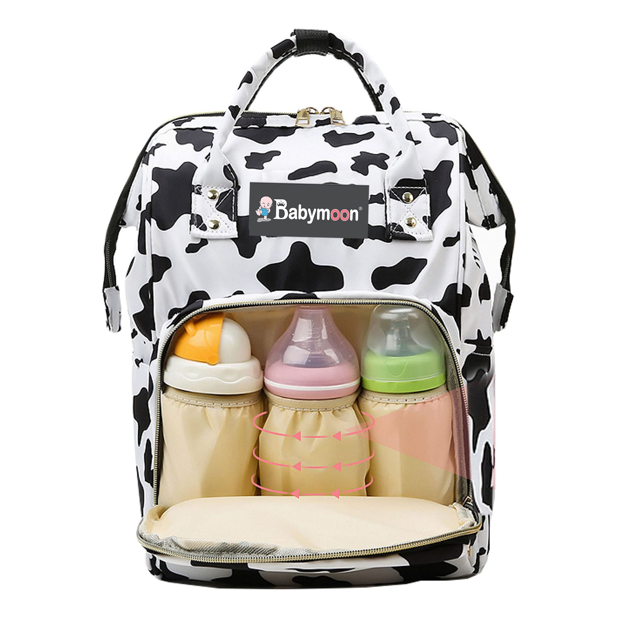 BabyMoon Mother Diaper Bag Lightweight Multifunctional Travel Unisex Diaper Backpack-picture-10