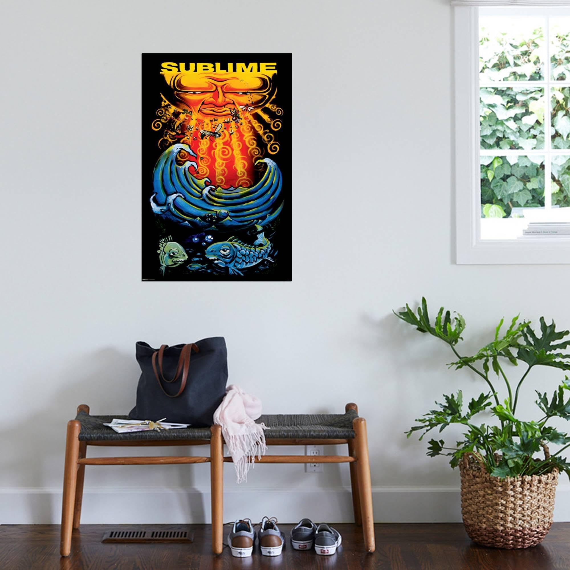Amazon.co.jp: AllPosters 壁掛けポスター サブライム 太陽と魚 24x36 