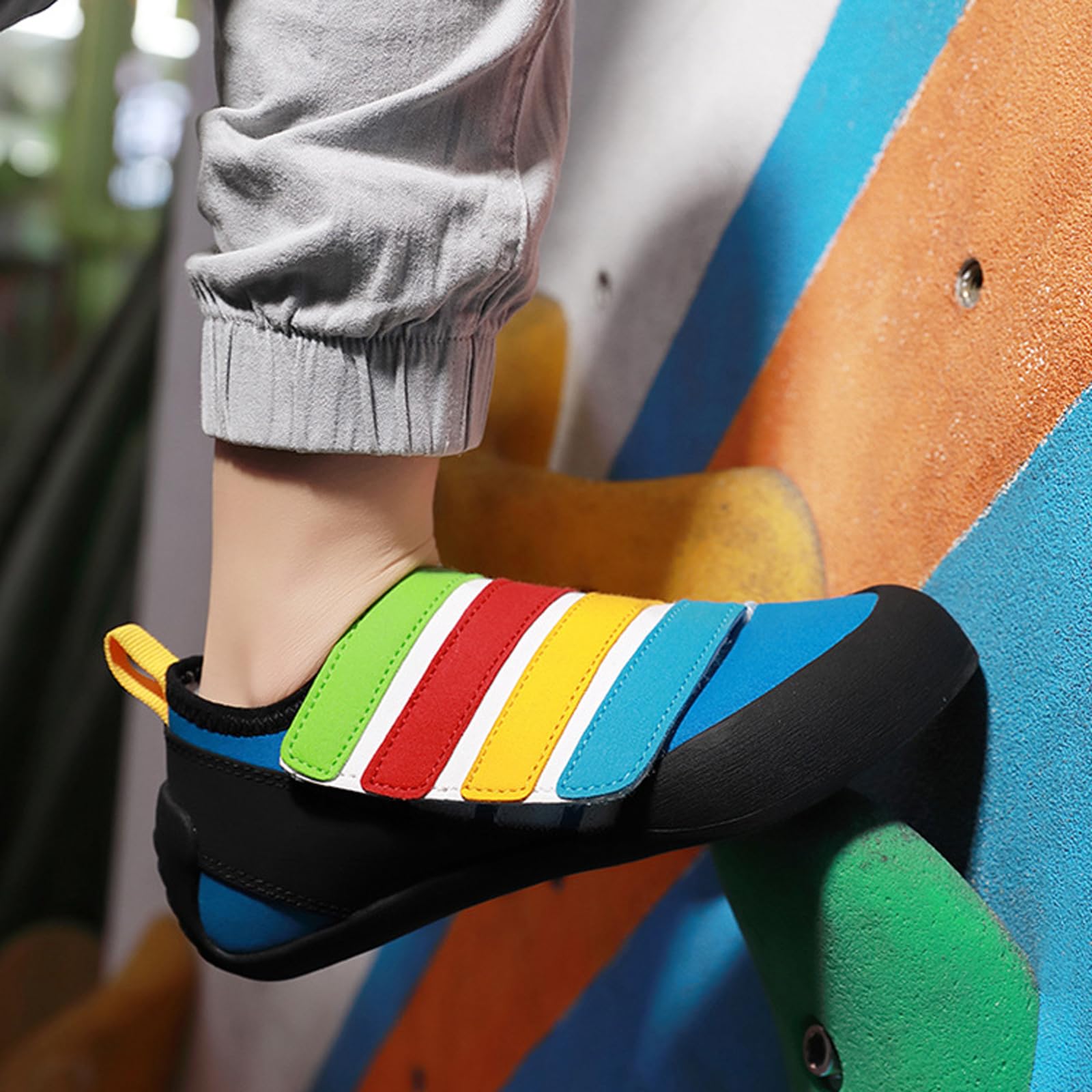 Pies de Gato Escalada Hombres y Mujeres,Zapatos de Escalada en Roca Profesionales,Zapatos de Escalada en Roca para Principiantes fácil de Ponerse y quitarse para Escalada en Roca en Interiores
