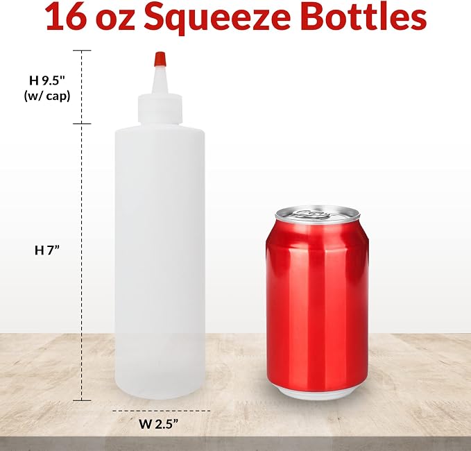 Botellas Plástico Exprimibles 16 oz Pack 10 miniatura 2