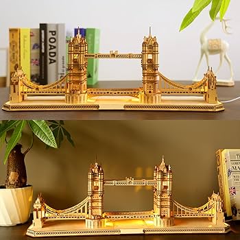 Amazon | Hallisun 3D木製パズル - ロンドン橋 イギリスロンドン