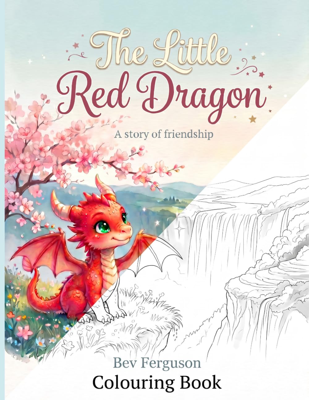 The Little Red Dragon - A story of friendship: Colouring Book
