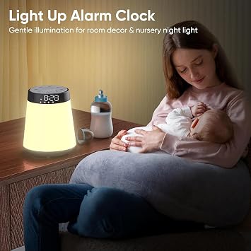 Sunrise Alarm Clock Sunlight Wake Up Light, White Noise Machine, 30 Sounds