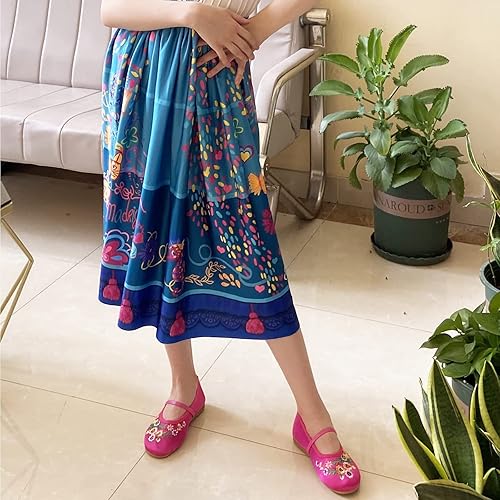 Miniatura 2 de Mirabel - Zapatos para disfraz de Encanto para niñas disfraz de cosplay zapatos de ballet Mary Jane con bordado floral