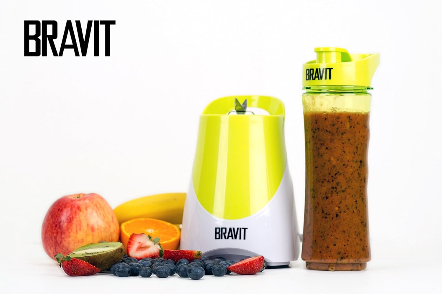 Bravit Licuadora personal deportiva para batidos y batidora con tapa de ...