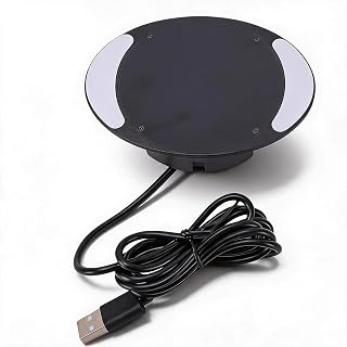 Sxhlseller Invisible Wireless Charger Under Desk,10W Fast Charging Concealed Wireless Charging Plate,Desk Mounted Cordless Charger for Tabletop Countertop, Glueless