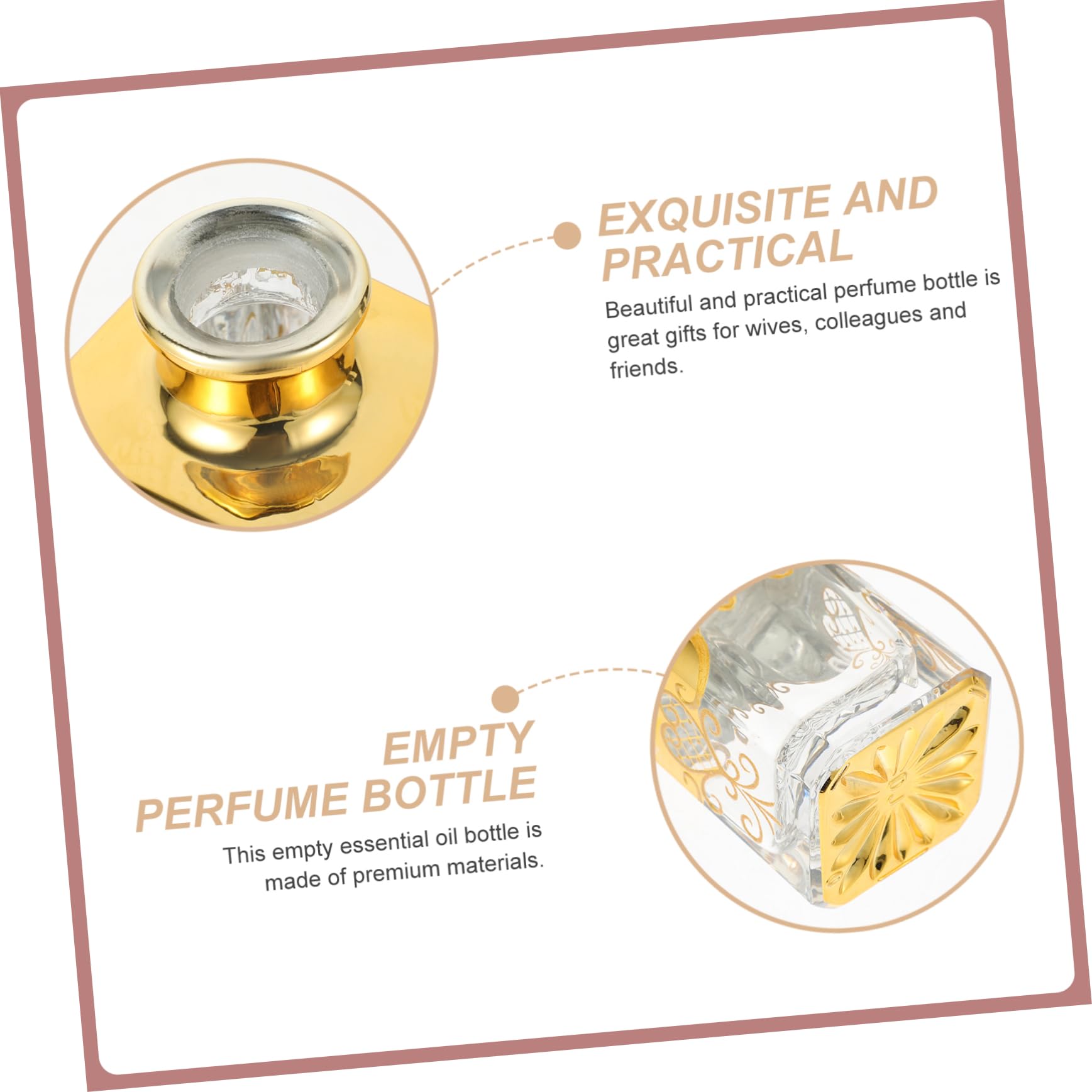 Mikinona Bottiglia Profumo Ricaricabile Vintage Da Flacone Per Oli Essenziali e Profumi Design Elegante e Pratico Per Viaggi e Uso Quotidiano Ottima Chiusura e Conservazione Aromi