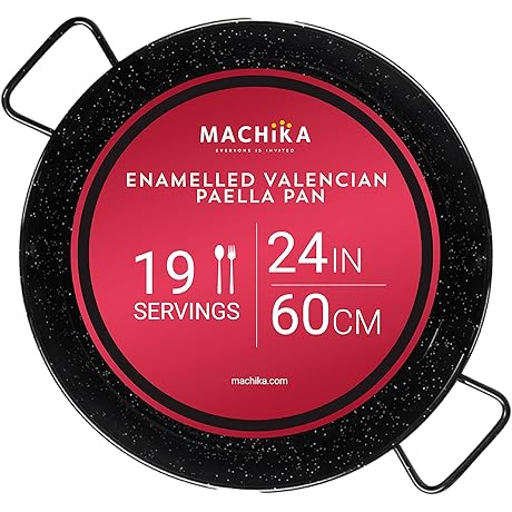 Machika Enamel Paella Pan: Savor the Authentic Flavors of Spain