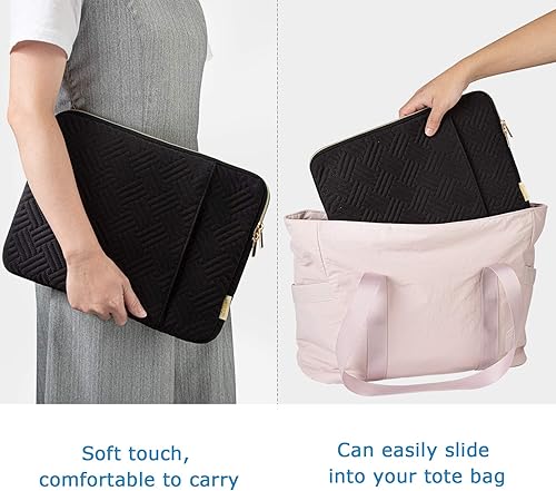 Miniatura 7 de BAGSMART - Funda para laptop, compatible con portátiles de 13 a 13.3 pulgadas, MacBook Air, MacBook Pro de 14 pulgadas, computadora, funda