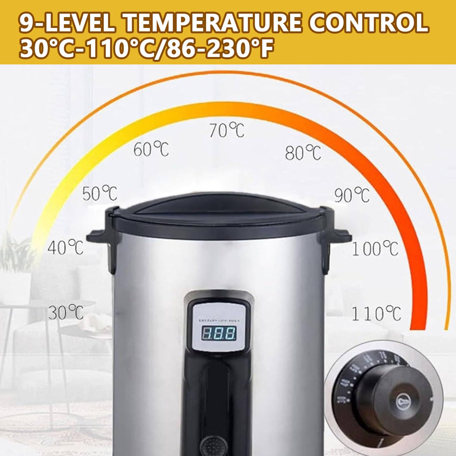 Forno Elettrico Per La Fusione Della Cera, Con Ugello Di Riscaldamento - Fonditore Per Cera Non Intasabile, Secchio Per Fusione Della Cera 12l/16l/20l, Controllo Della Temperatura 30-110 ℃,20L