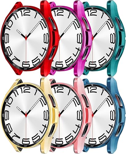 HAJSLU - Funda compatible con Samsung Galaxy Watch 6 Classic de 1.73 pulgadas, 1.77 pulgadas, flexible, ligera, suave, TPU funda protectora (1.72