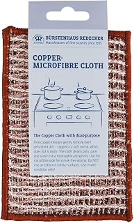 2-Ply Woven Copper Scrubbing Cloth & Microfiber Cleaning Wipe – Dual-Surface, Non-Scratch, Reusable & Machine Washable Real Copper Pad for Kitchen & Home