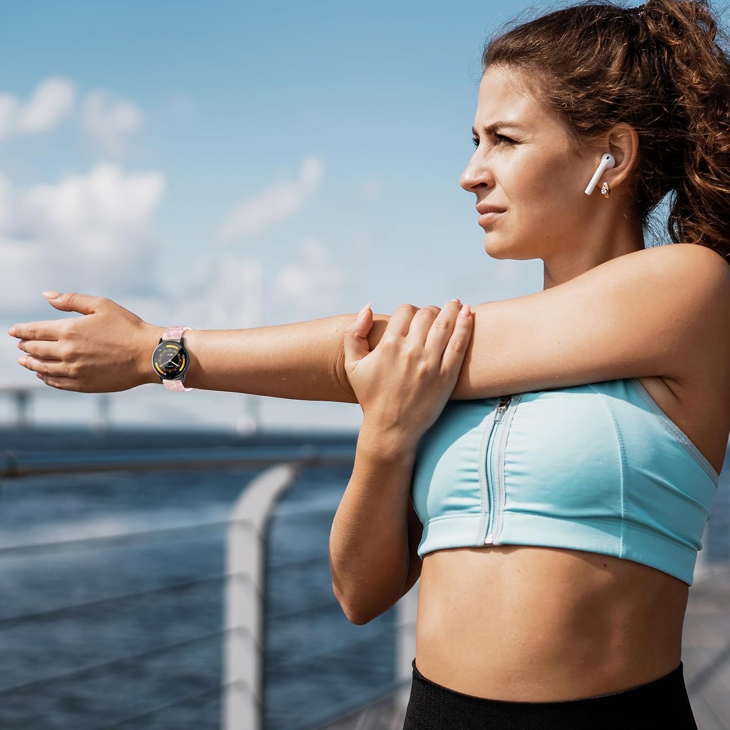 Sunflower Silicone Band Compatible with Garmin Venu 3S/Vivoactive 4S/Venu 2S/Venu 4 41mm/Vivomove 3S, 18mm Thin Soft Narrow Sports Replacement Wristband Compatible with Garmin Forerunner 255S/265S image 4