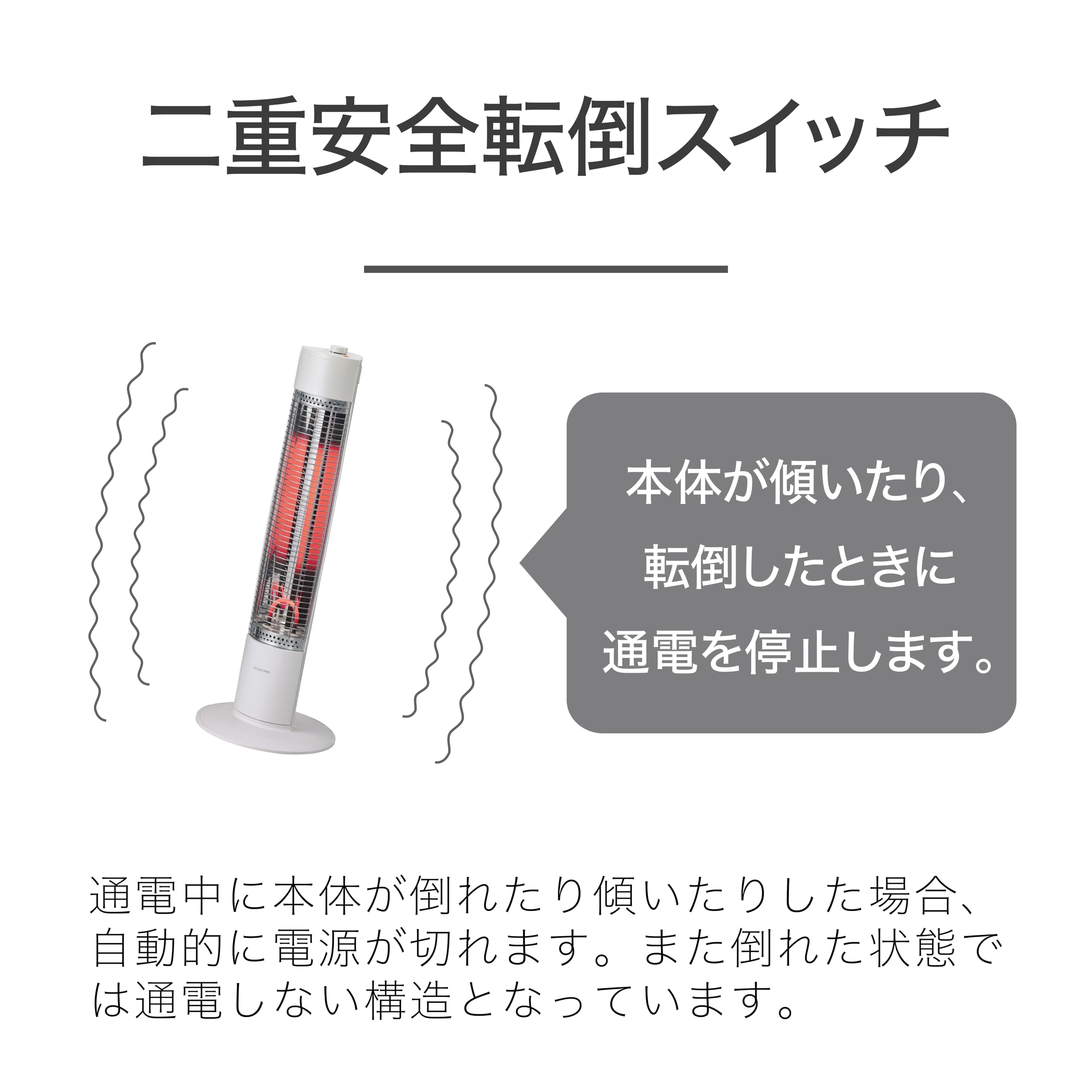 Amazon | コイズミ シーズヒーター 800/500/200W ホワイト KSS-08252/W