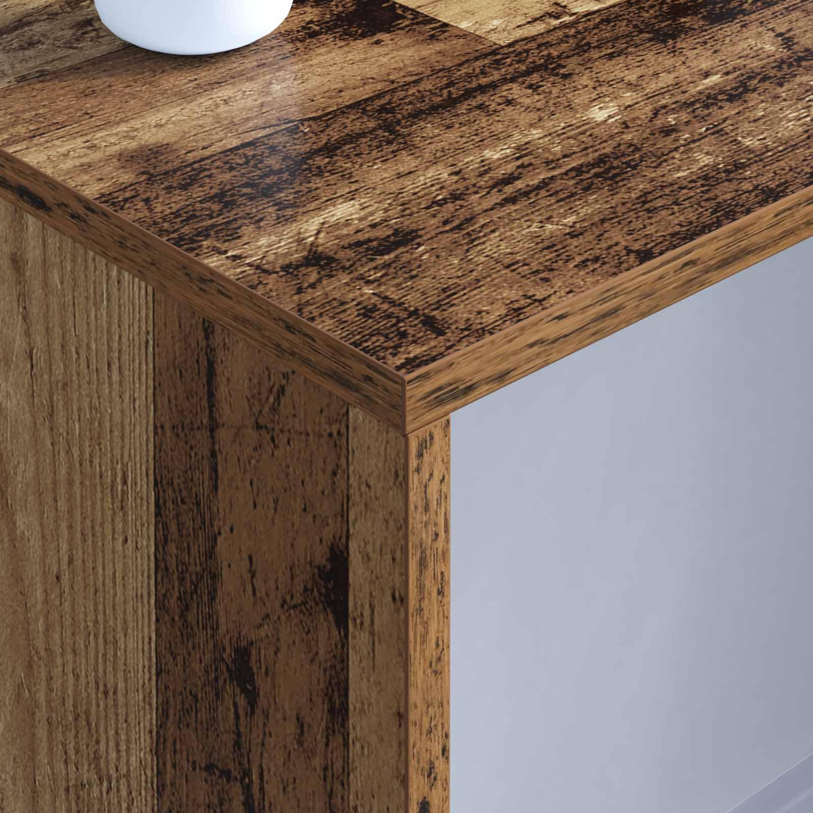 Scrivania a parete in legno ingegnerizzato colore legno vecchio per ufficio casa studio 100x45x30 cm salvaspazio design moderno funzionale per smartworking e gaming