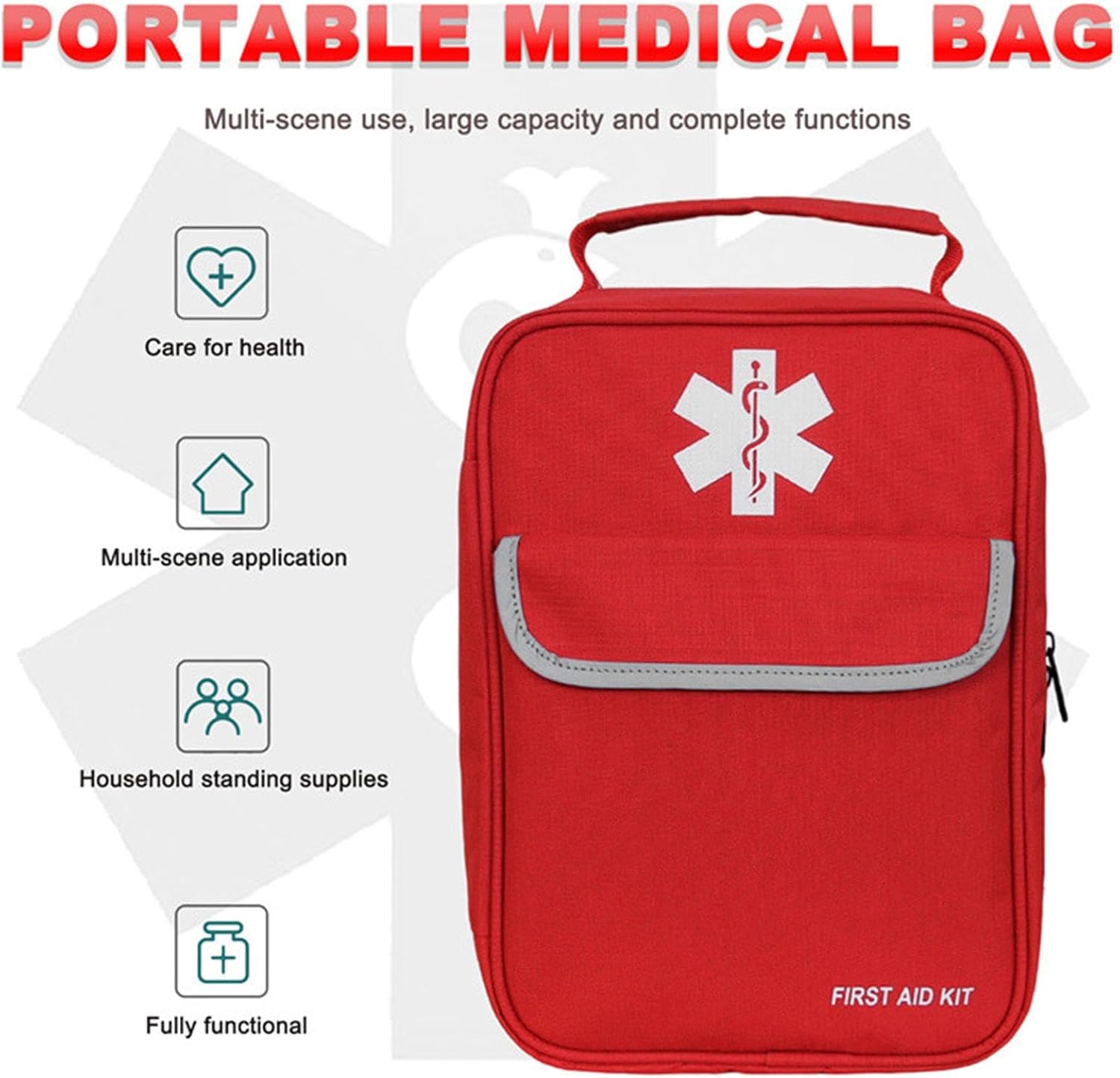 収納補助バッグ、ハイキング収納バッグ、ピクニック収納バッグ、キャンプレスキューバッグ、26x19x10cm、アウトドアレスキュー収納