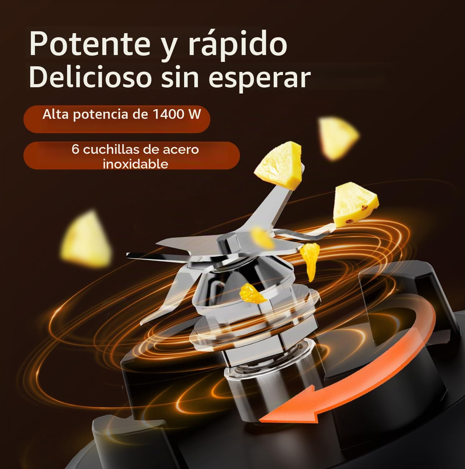 TOKIT 8-EN-1 Batidora de Vaso 2000ML, Blender Pro Metallo 1400W con LCD Táctil y 8 Menús y 9 Velocidades Picadora De Hielo para Smoothie, Moler Especias y Licuadora Multiusos