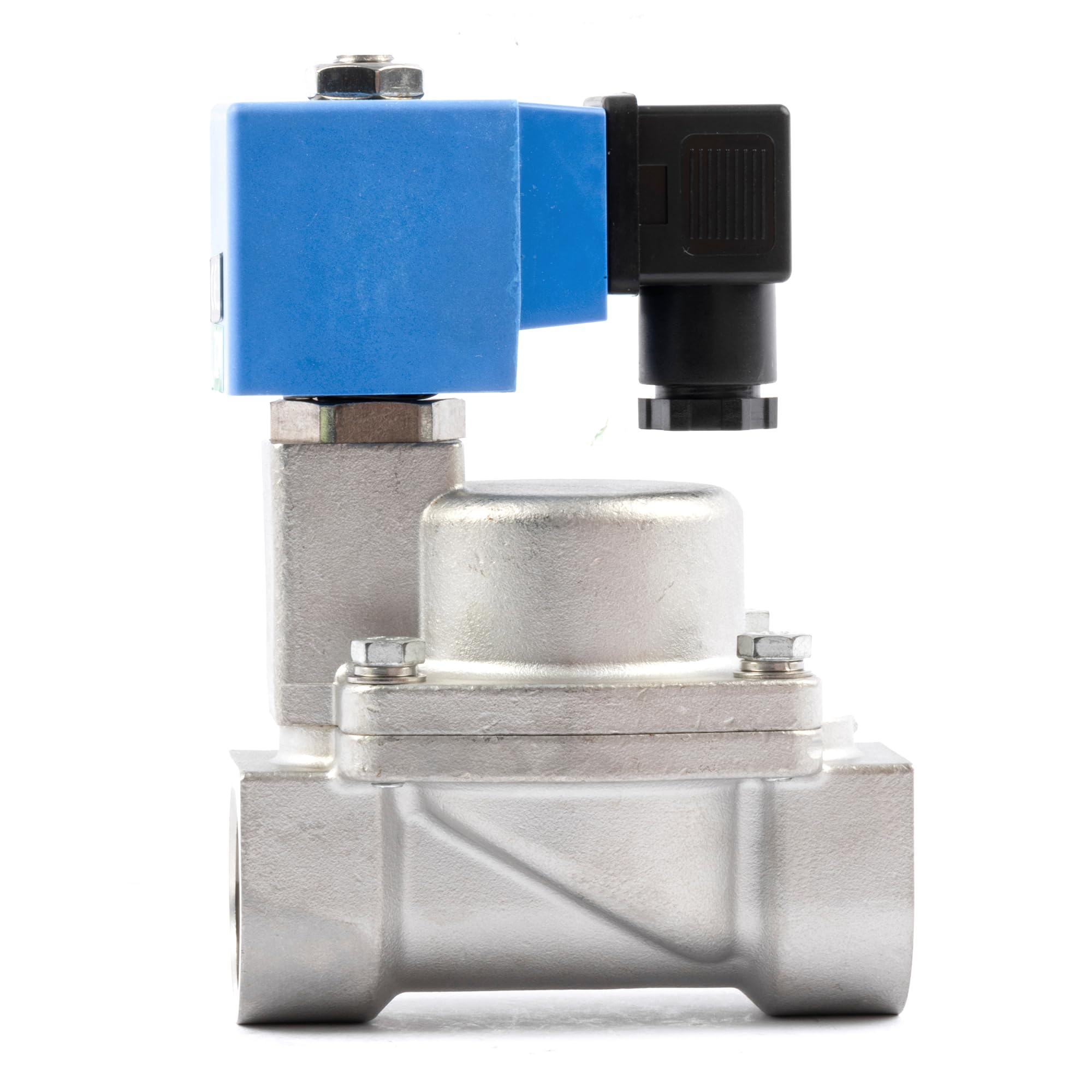 U.S. Solid Válvula solenoide de alta presión, 1 pulgada, 100 bar, acero inoxidable, 24 V CC, alta presión, alta temperatura, electroválvula eléctrica, -60-120 °C