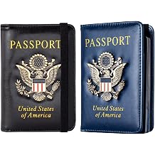 Passport Holder and Card Slot Combo with RFID Blocking Leather Travel Passport Wallet for Men and Women US Passport Cover
