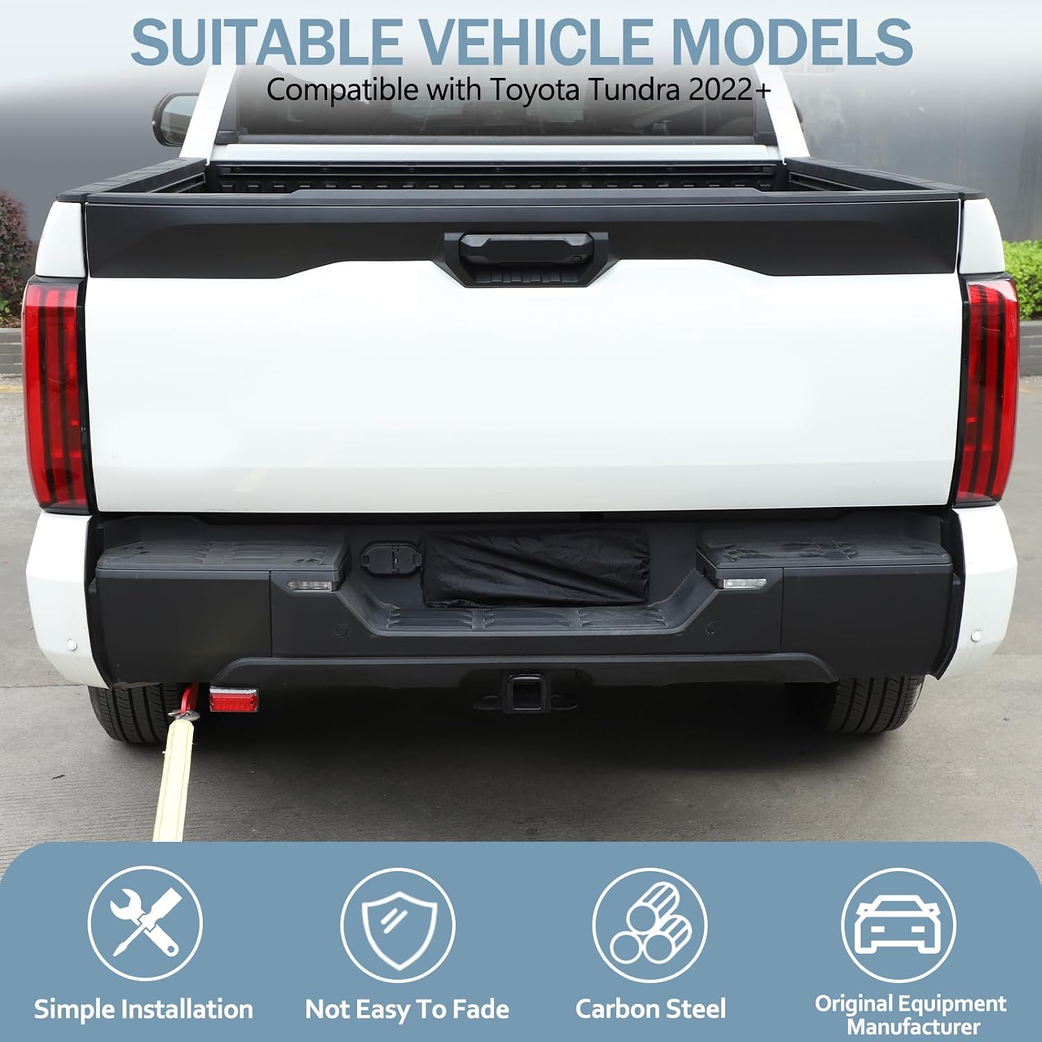 Car Tow Hook Tow Hitch Ring Compatible with Toyota Tundra 2022-2026,Carbon Steel Rear Bumper Tow Ring Pull Ring Automotive Recovery Points Hooks Tow Hook Accessories 1PCS (Red)
