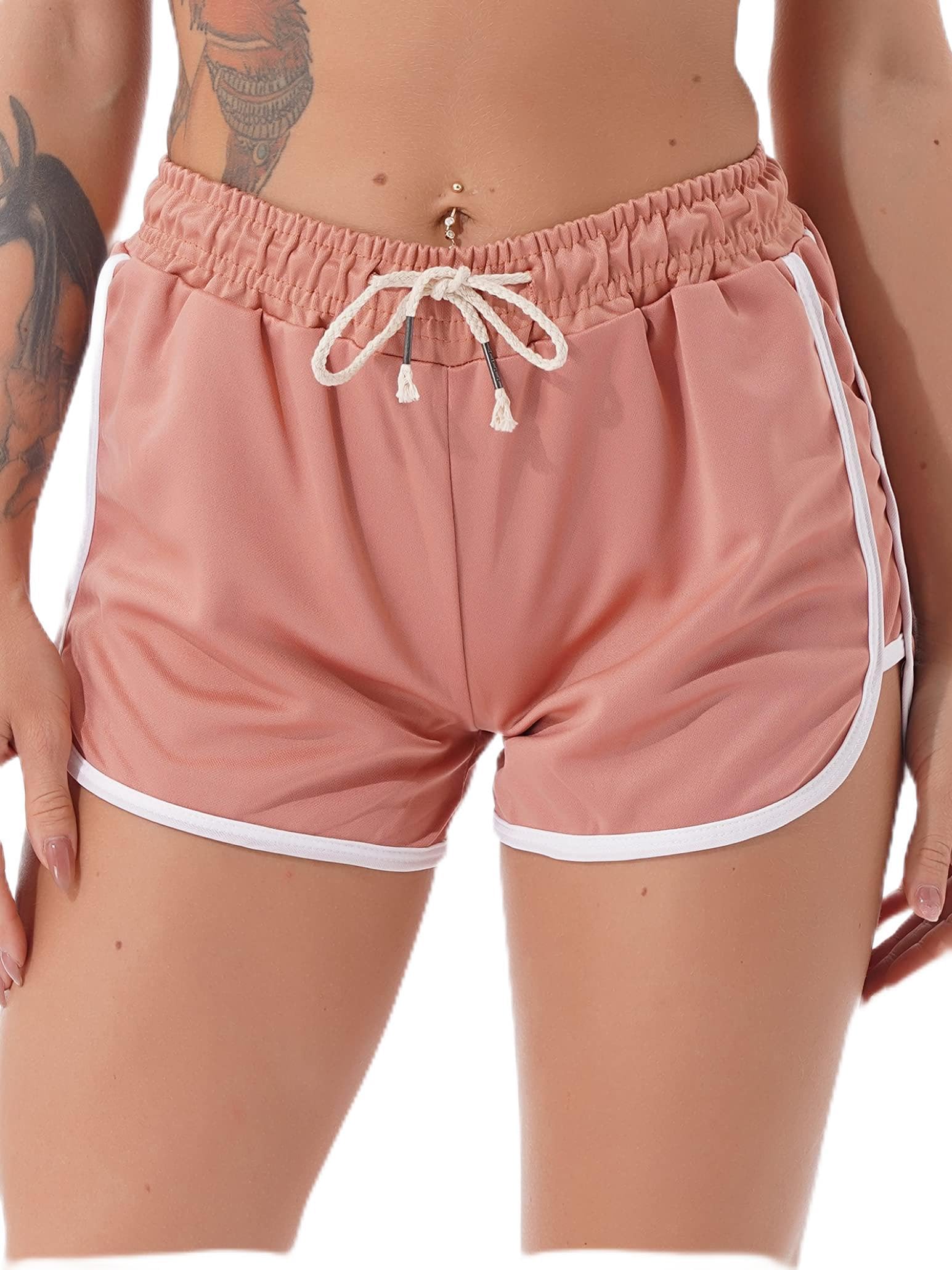 Women Athletic Exercise Bottom Shorts Running Sport Fitness Activewear Shorts Pants
