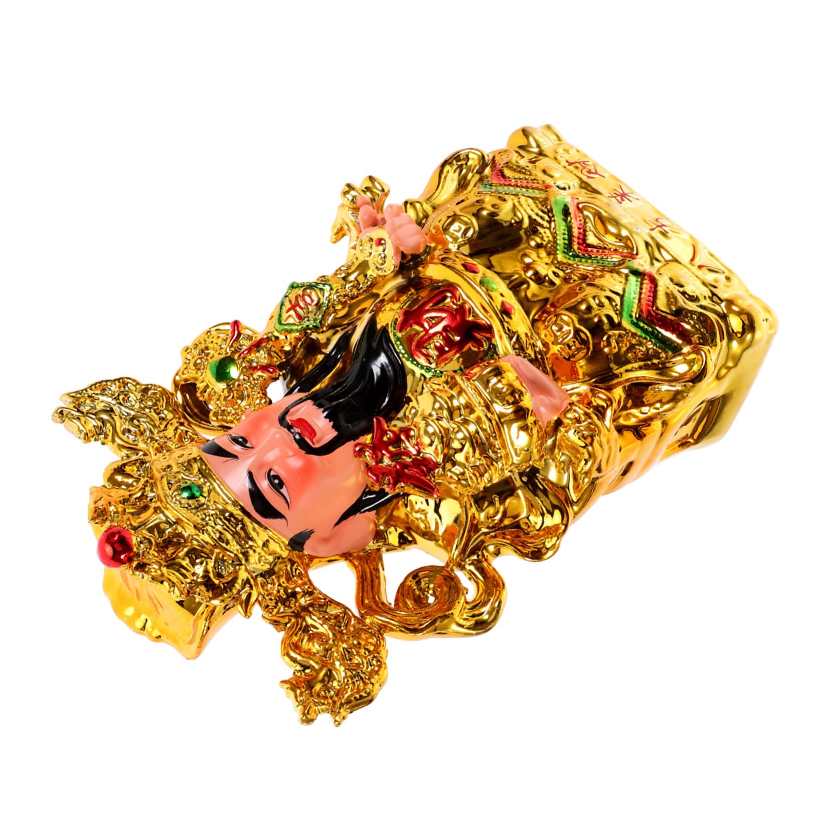 Statue Cai Shen en céramique lot de 2 figurines Feng Shui