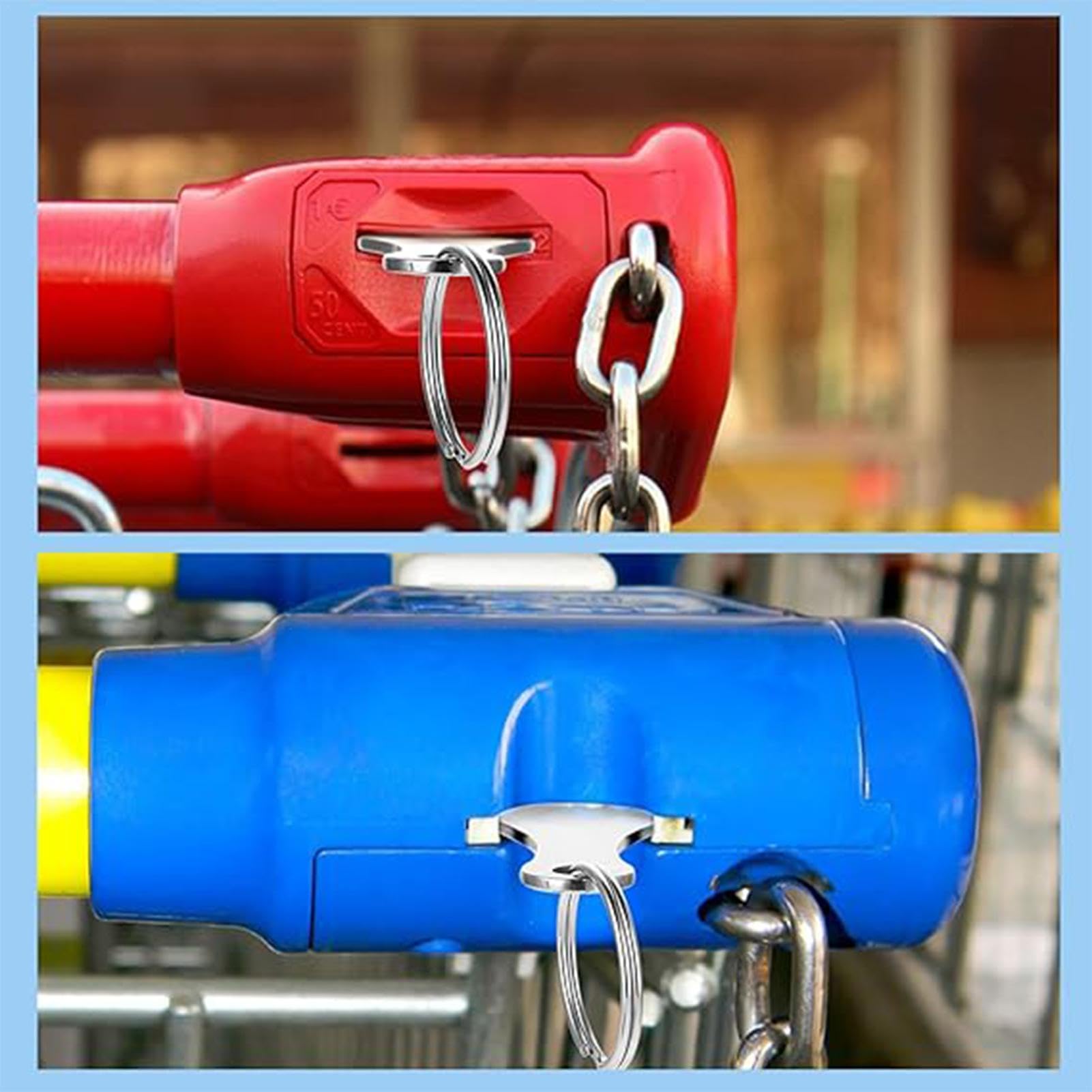 Amazon｜Aoyitaf ステンレス製ショッピングトロリーキーホルダー