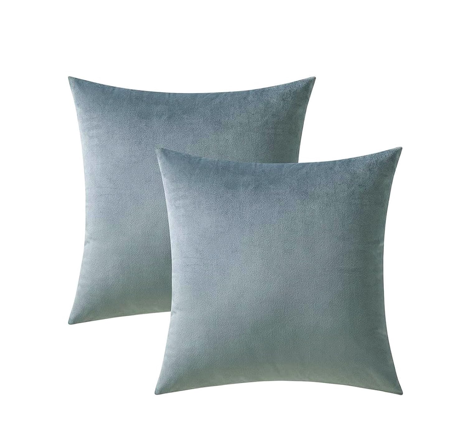VAKADO Cushion Covers 40X40 Set of 2 Dusty Blue Decorative Outdoor Decor Throw Pillow Covers Couch Euro Pillowcases Home Bed Decoration for Sofa Bedroom Office