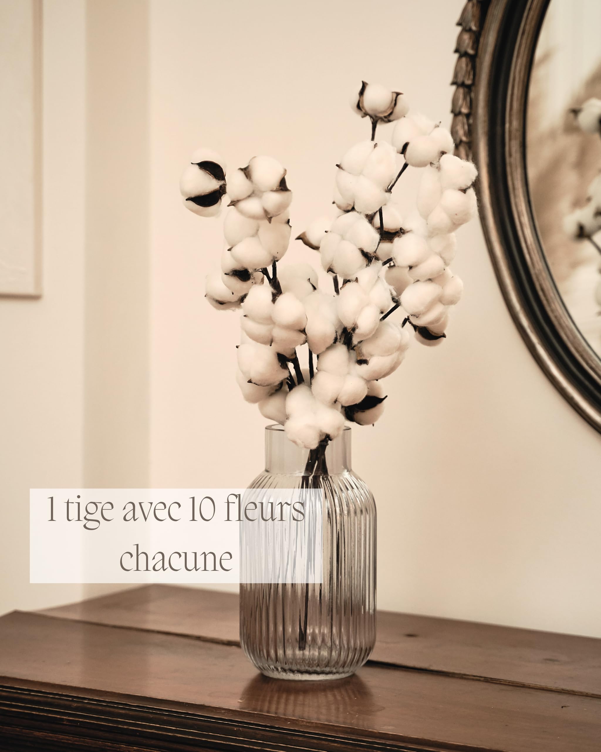 Grande Décoration Murale En Bambou 30 Cm - Bouquet De Fleurs Séchées
