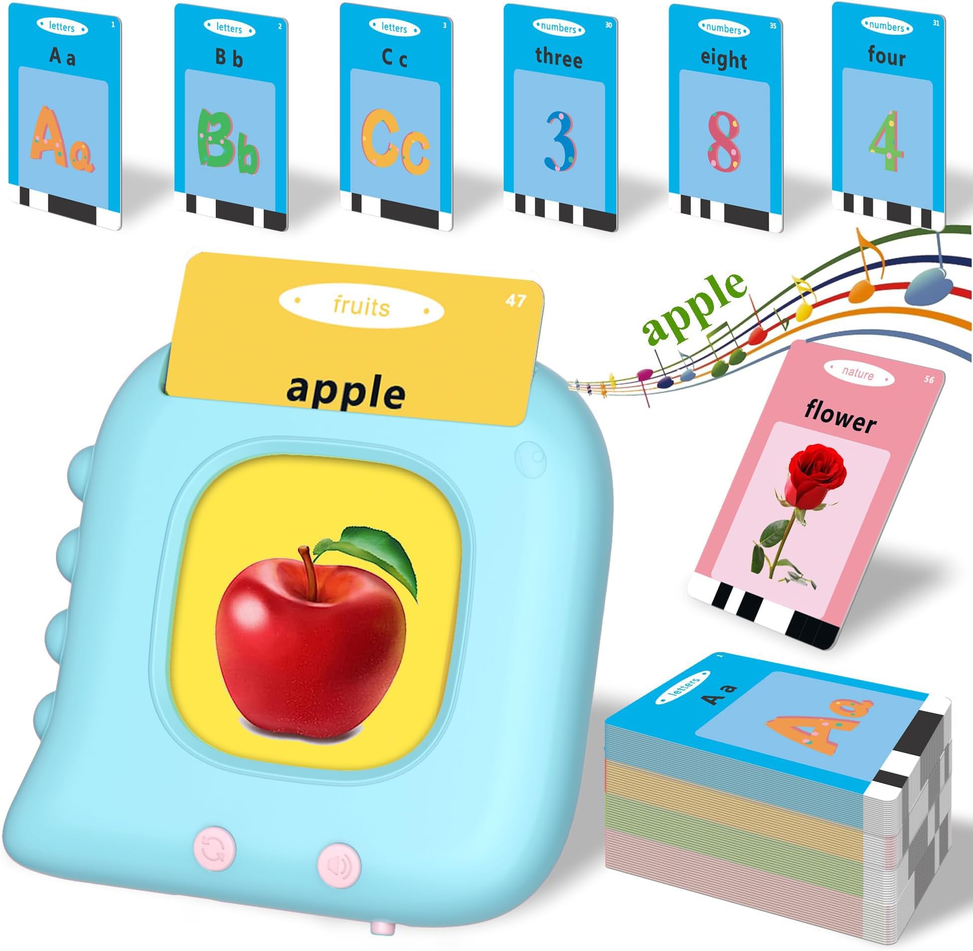 Pocket Speech for Toddlers Toys, 384 Sight Words Talking Flash Cards for Toddlers 1 2 3 4 5 6 Years, Speech Therapy Toys Educational Learning Toy, Sensory Toy for Autistic Children, Birthday Gifts