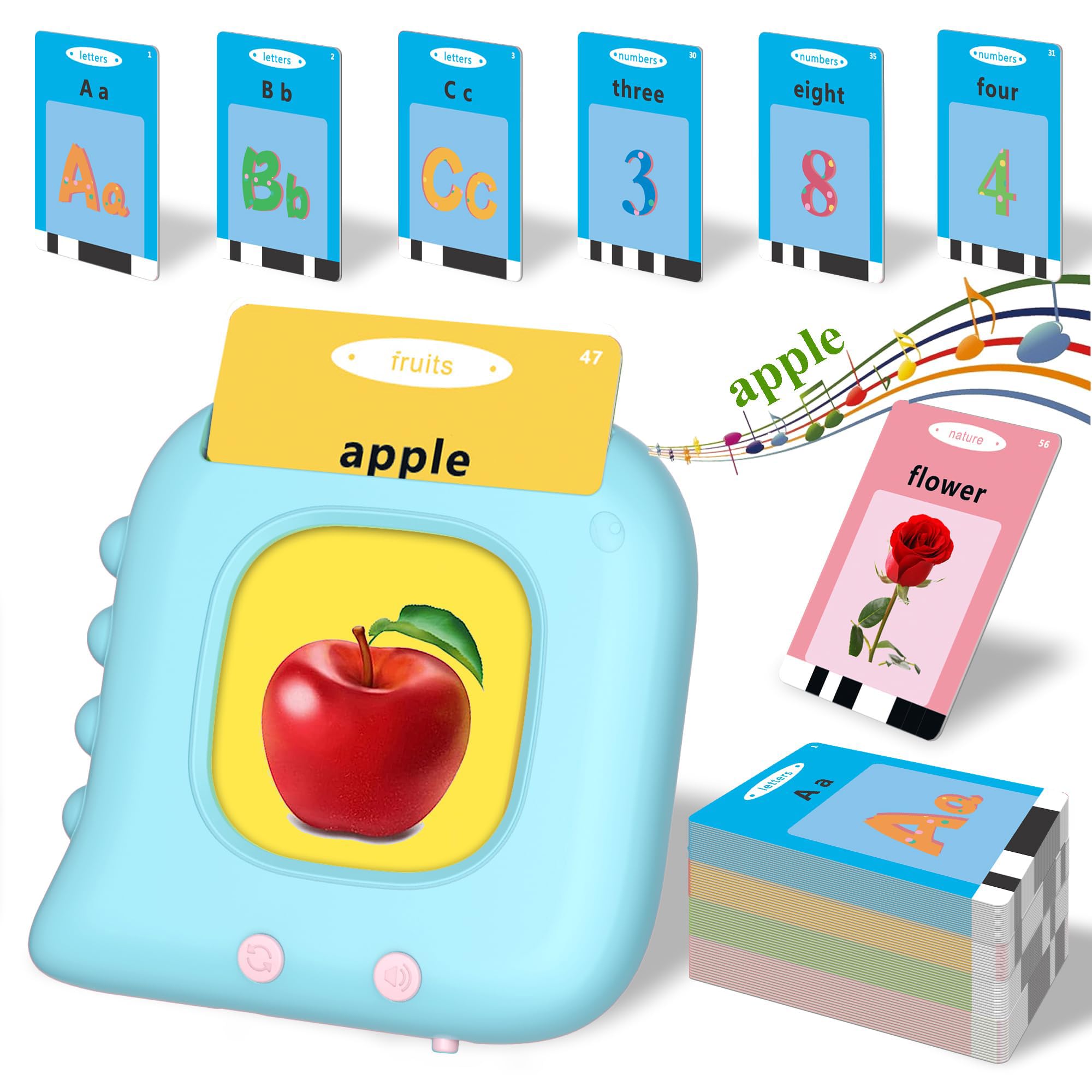 Pocket Speech for Toddlers Toys, 384 Sight Words Talking Flash Cards for Toddlers 1 2 3 4 5 6 Years, Speech Therapy Toys Educational Learning Toy, Sensory Toy for Autistic Children, Birthday Gifts