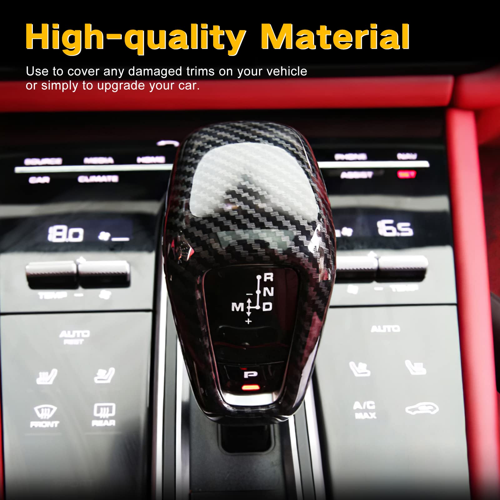 HIGH FLYING Para Porsche Cayenne 2019 2020 2021 2022 2023 Consola Central De Coche Panel De Engranajes Contenedor De Almacenamiento Lateral