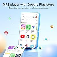 Vista 2 de Reproductor MP3 de 80 GB con Bluetooth y WiFi, reproductor de música MP3 y MP4 con Spotify, Yaxa Music, Deezer, Audible, pantalla táctil IPS