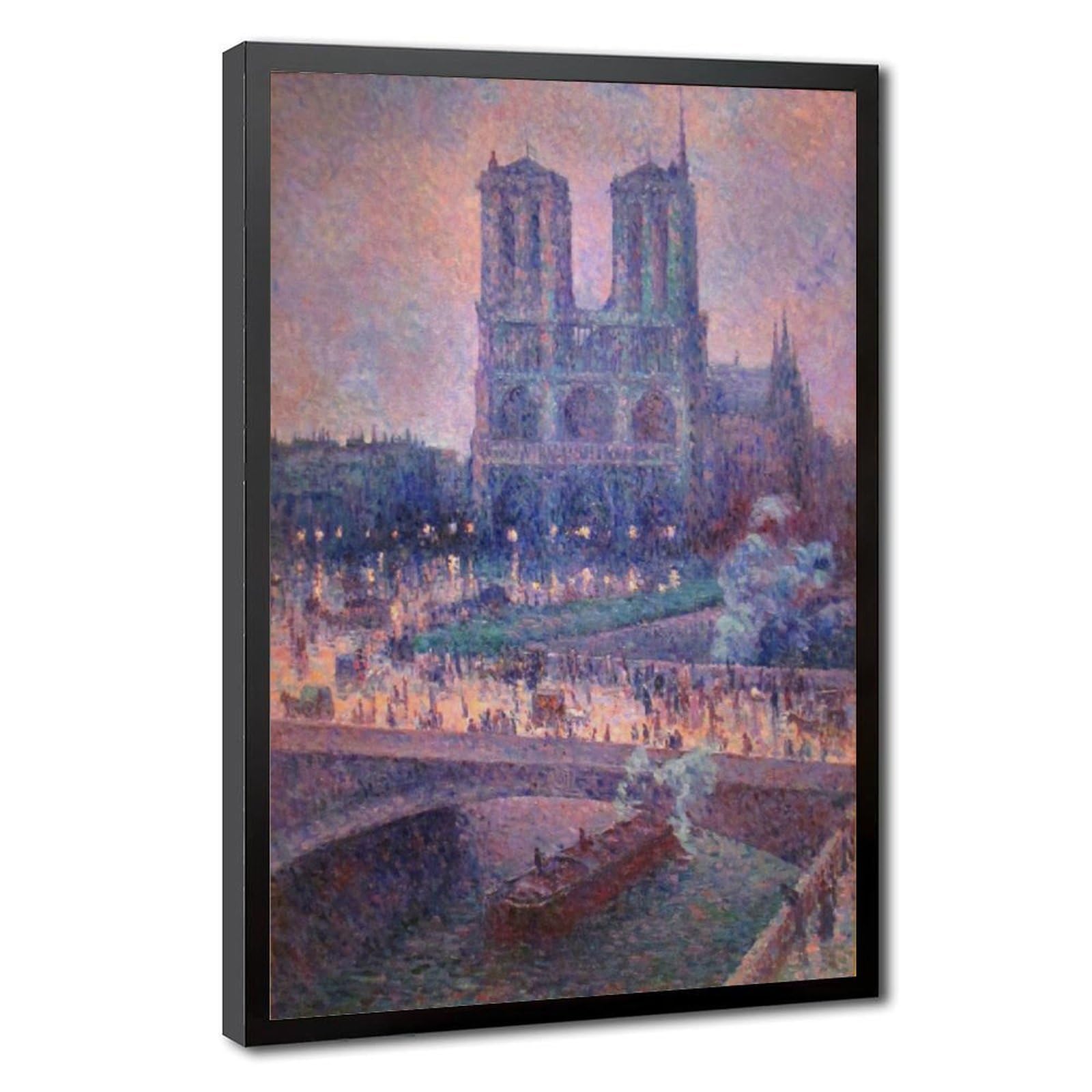 WCYB Notre Dame Maximilien Luce Posters Prints Canvas Deco Paintings Wall Art Hangable Frame 8" L X 12" W