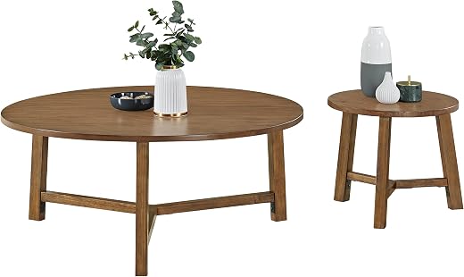 Alaterre Furniture Coffee Table and End Table 2 Piece Living Room Set - 44-Inch and 20-Inch Newbury Collection Living Room...