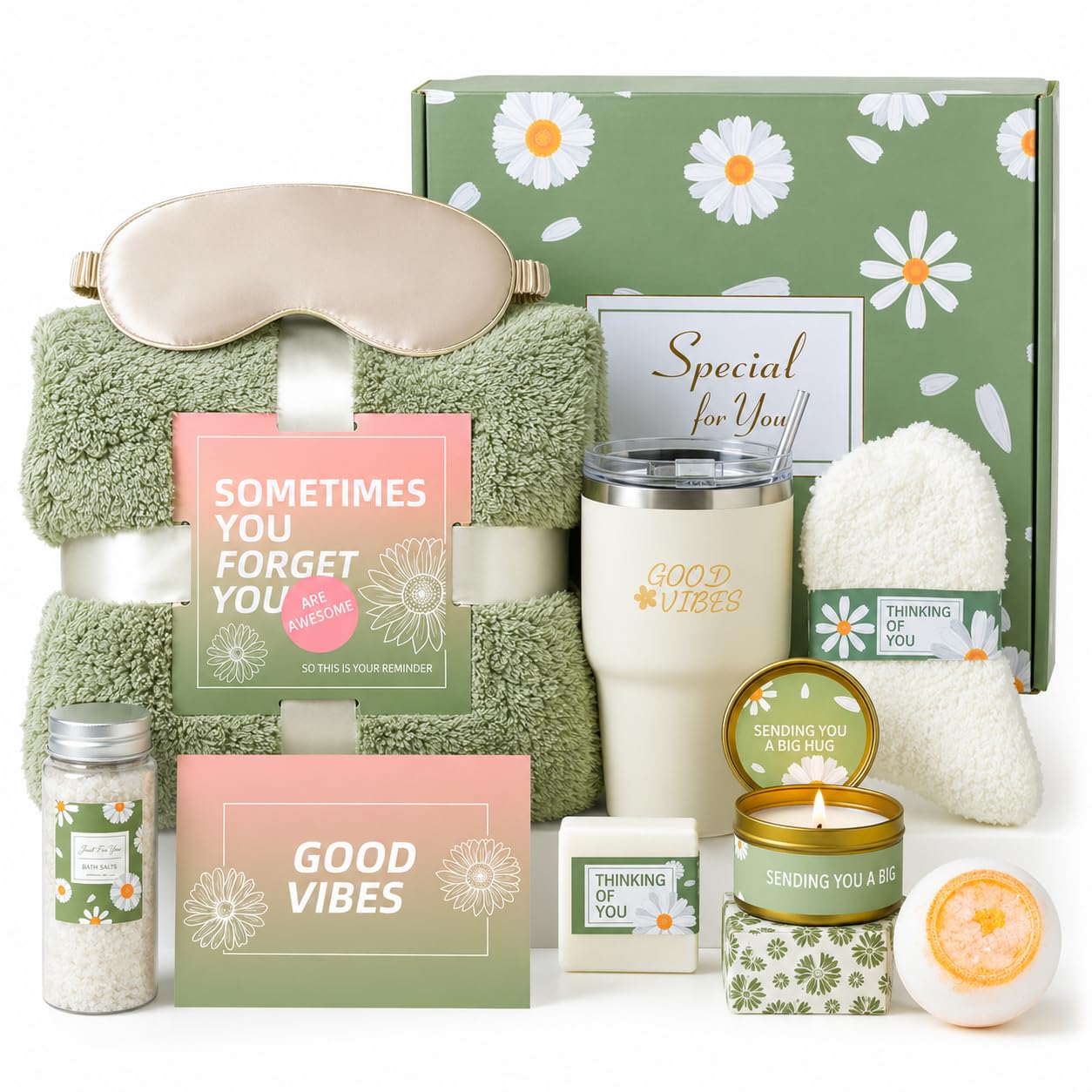 Self-Care Gift Set for Women - Get Well Soon Care Package, Thoughtful Sympathy Gift Basket, Spa Gift Box, Thinking of You & Sending Hugs Care Package for Women-image-32