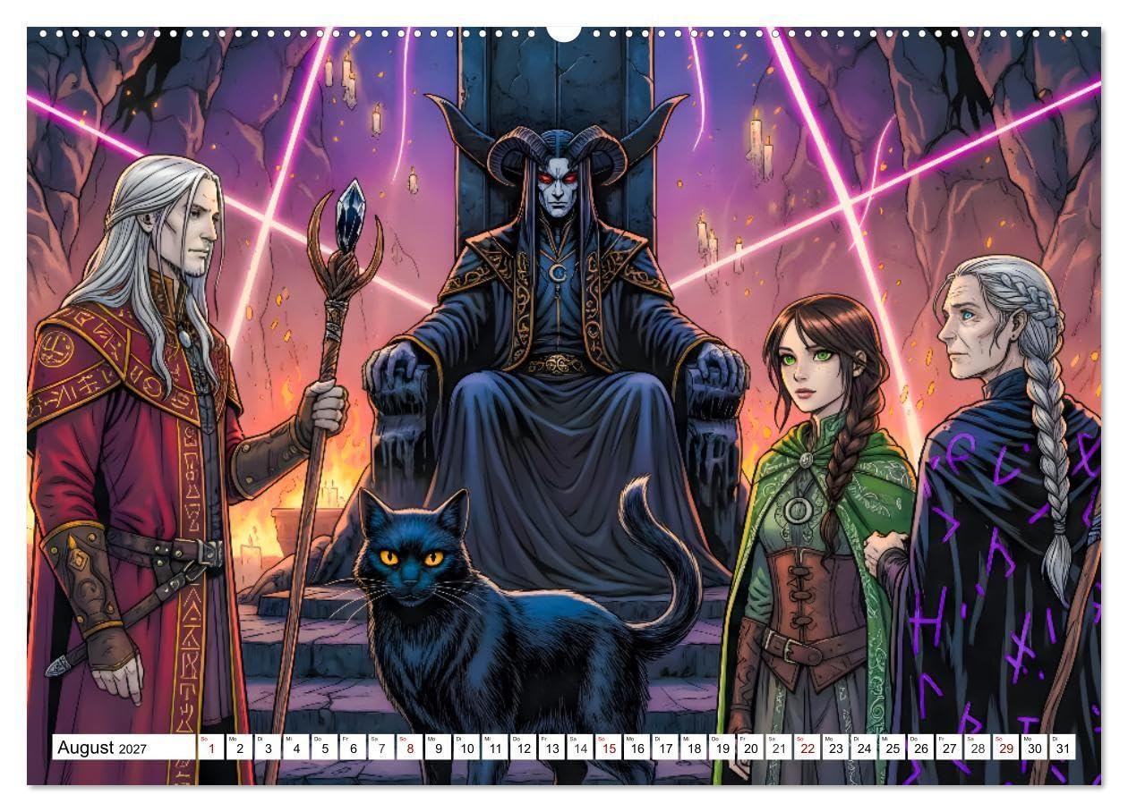 Die Walpurgisnacht - Alruns großes Hexenabenteuer (Wandkalender 2027 DIN A2 quer), CALVENDO Monatskalender: Eine fantasievolle, kind- und ... Überlieferungen neu erzählt. (CALVENDO Kunst)