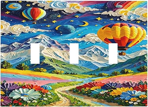 Miniatura 118 de Cubiertas de salida de textura abstracta moderna de mármol líquido Pintura abstracta púrpura Arte de pared Cubiertas de toma 1 banda Interruptor de