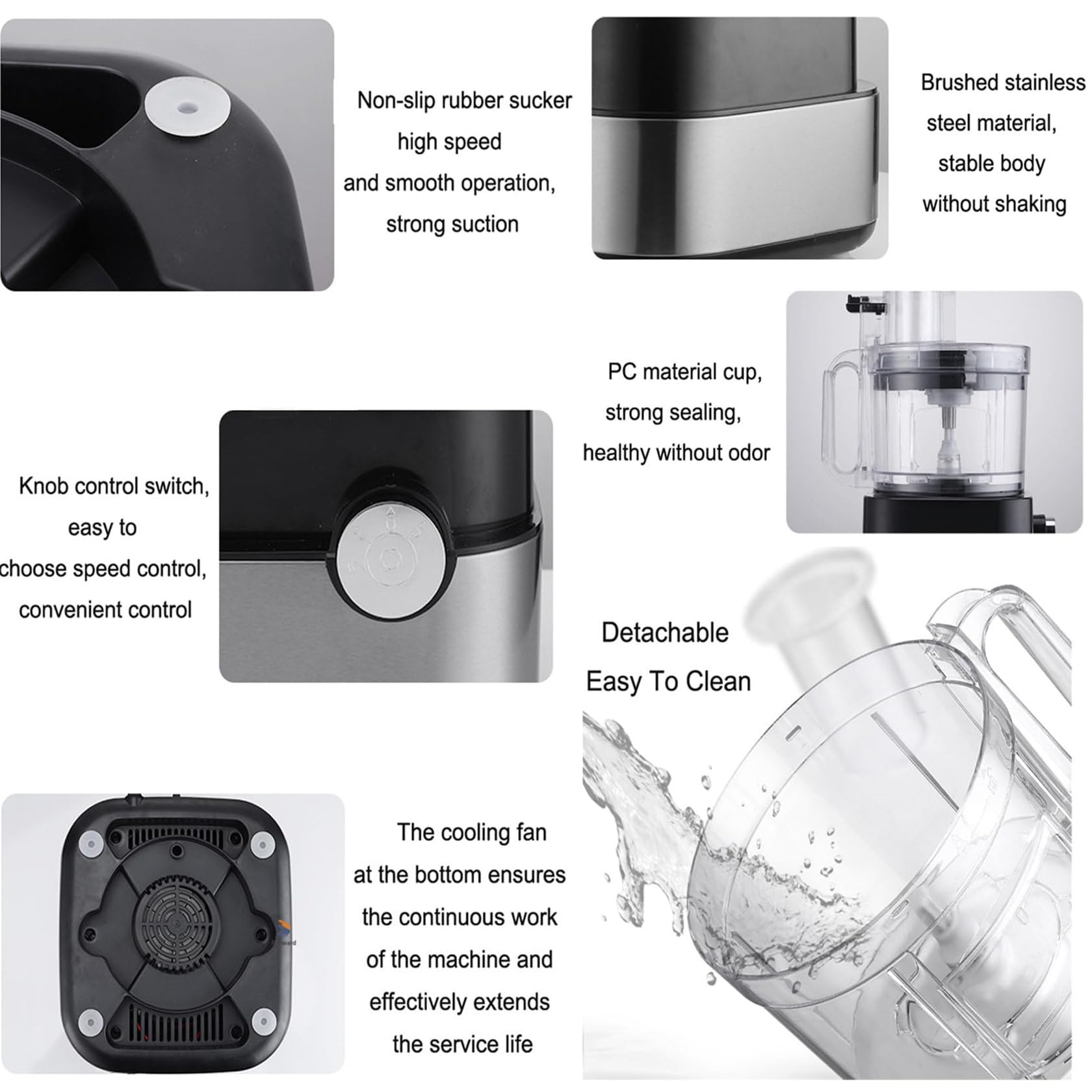 Elektryczny rozdrabniacz warzywny 600W Food Processor Dicer z ostrzami ze stali nierdzewnej, duża pojemność 5L, frez wielofunkcyjny do ziemniaków cebulowych, łatwy do czyszczenia komercyjnej pomocy ku