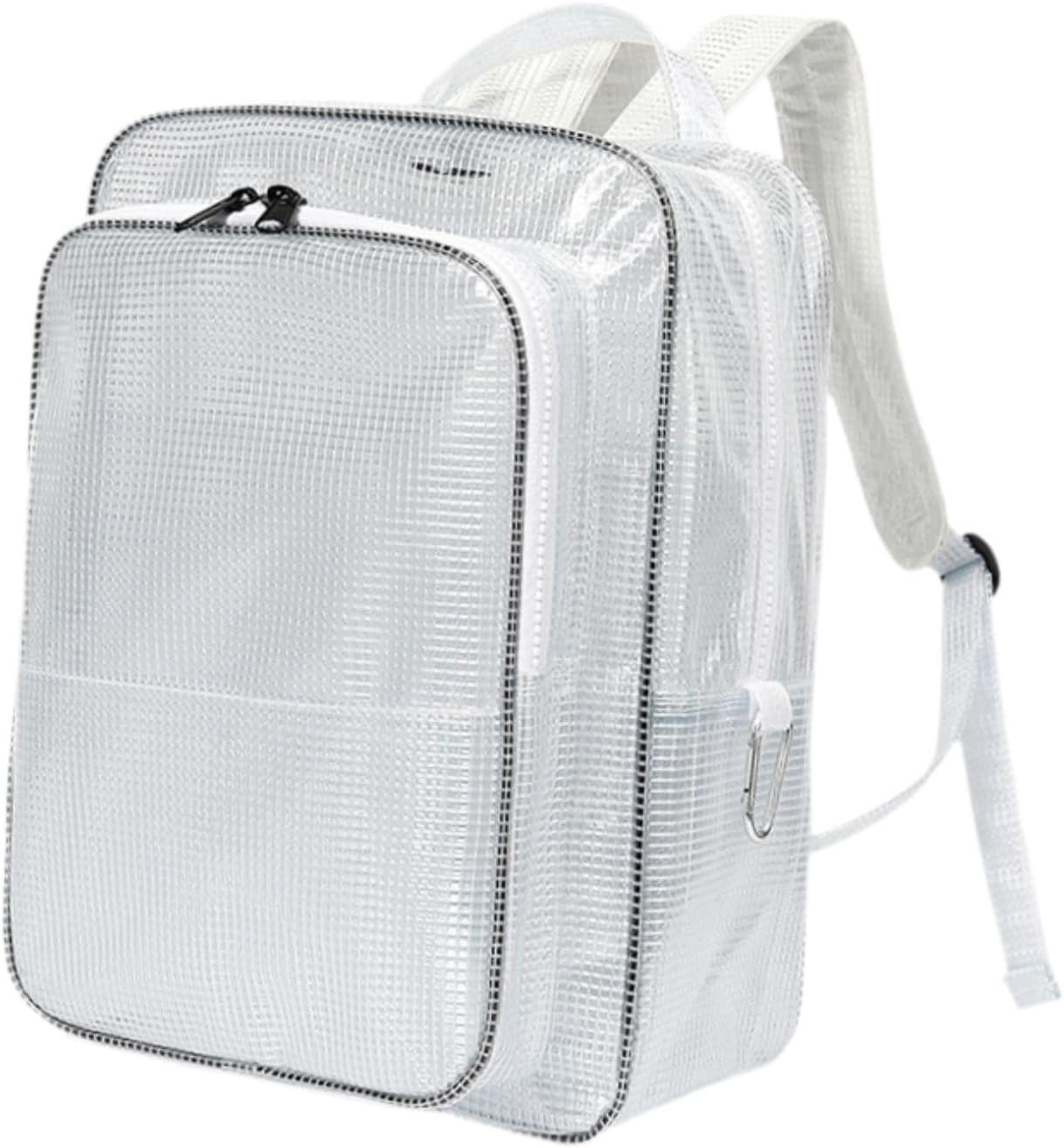 Tool Backpack Mesh Transparent Bag Practical, Storage Organizer Cleanroom Accessories for Industrial Electrician Technician, White, 30cmx20cmx40cm