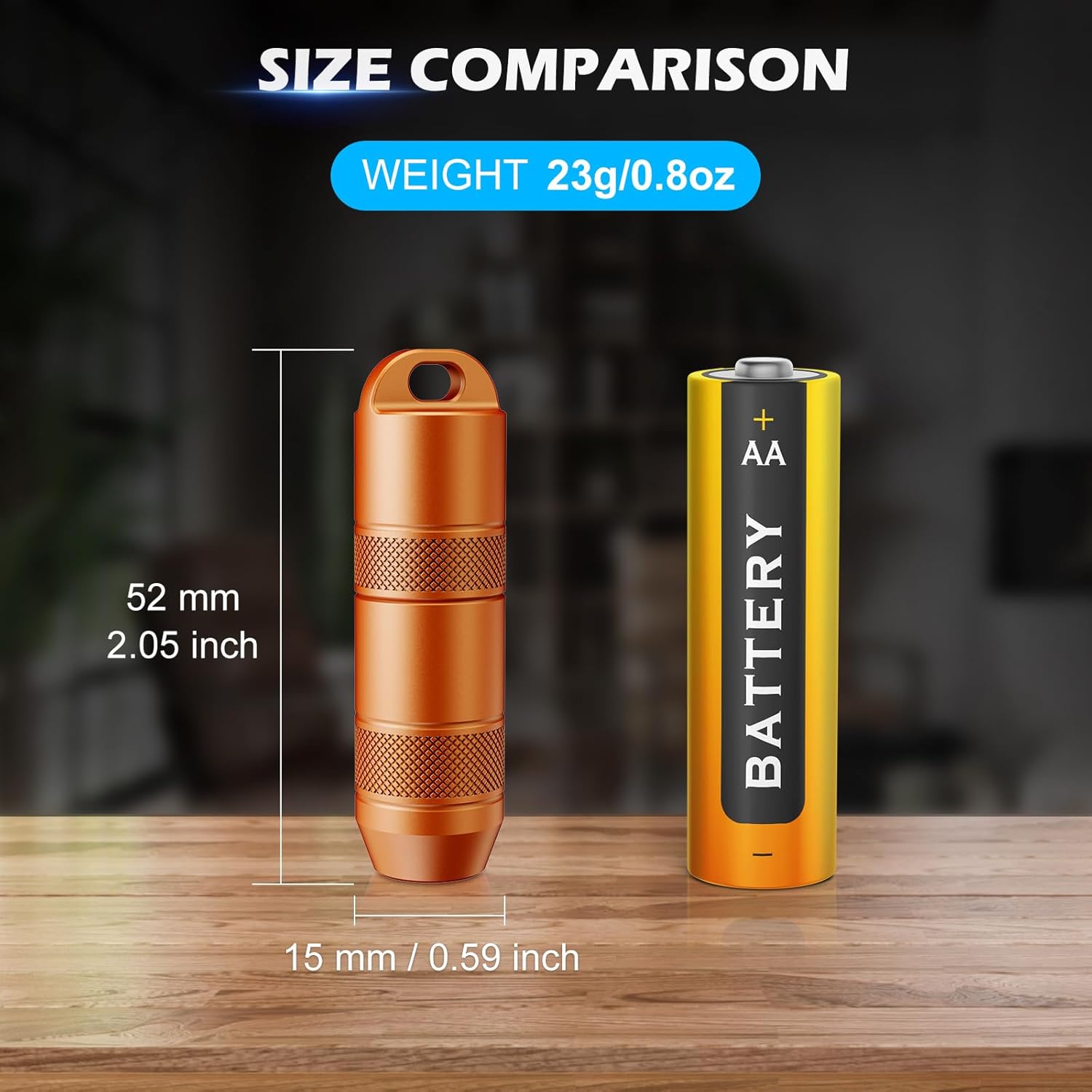 [2 Pack] Mini X1 Keychain Flashlight - Quick Release, 100 Lumens, USB-C Rechargeable, Magnetic Base, Compact EDC Flashlight Small Keychain Light, Orange