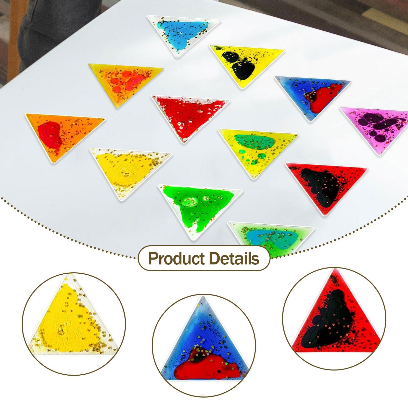 12 Giocattoli in Gel Calmanti, Regali Sensoriali da Viaggio Ideali per Adolescenti, Triangolo