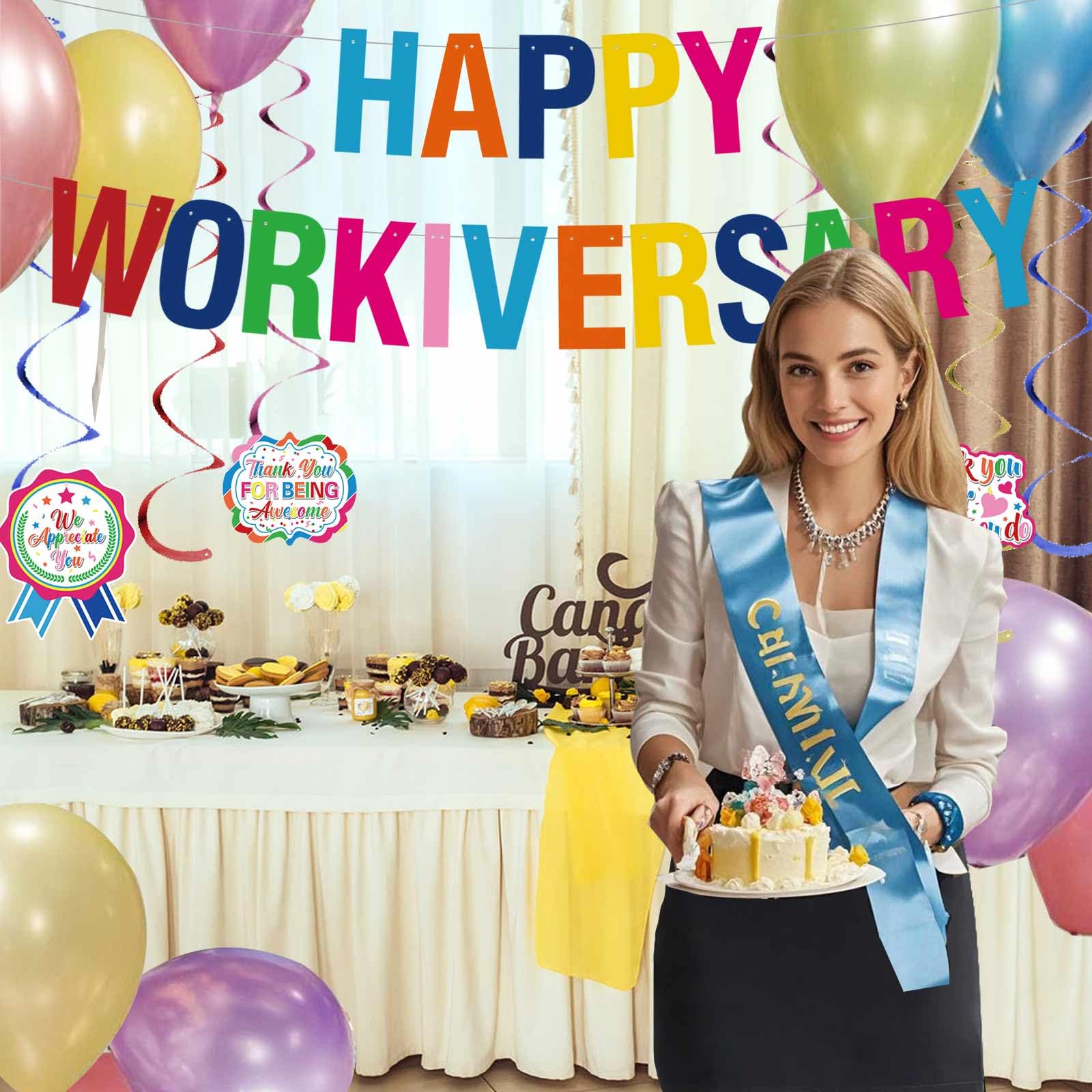 Amazon.com: Work Anniversary Decorations,Pre-Strung