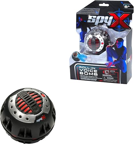 SpyX X Grabadora de bomba de voz enrollable con juguete de alarma de movimiento