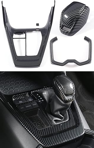 Para RAV4 2019-2025 Panel protector de cambio de marchas, bordes de soporte de vasos, cubierta de perilla de palanca de cambios interior consola