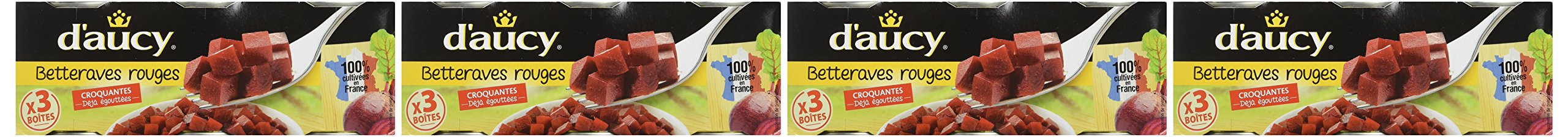 d'aucy Betteraves Rouges Sous Vide 3 x 140 g - Lot de 4